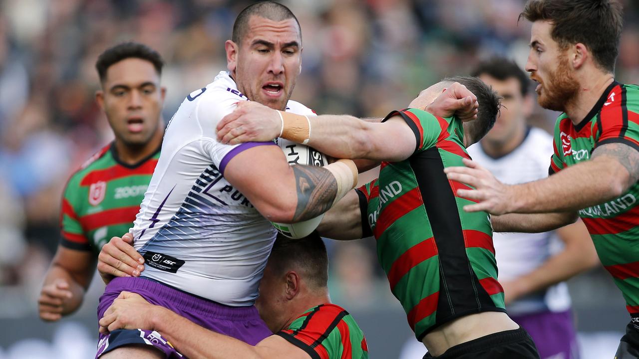 NRL 2019: Melbourne Storm v Canberra Raiders, elbow, Nelson Asofa ...