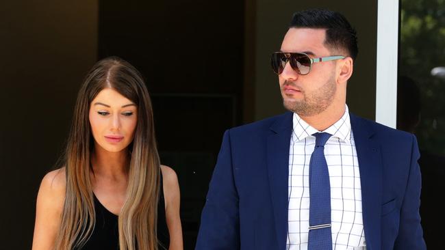 Salim Mehajer and wife Aysha leave Bankstown Court as the controversial figure pleaded guilty to driving without a licence.