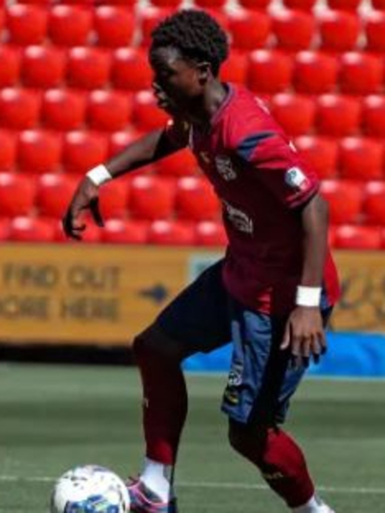 Tatu went viral for scoring a bicycle kick. Picture: Adelaide United