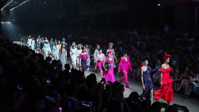 Models was the VAMFF Fashion Show runway. Picture: Lucas Dawson