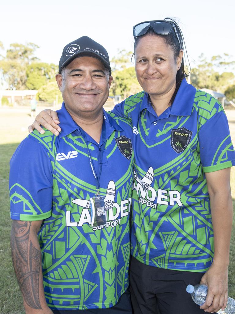 James and Katarina Medland. 2023 TRL Cultural Cup, SW Qld Emus vs Pacific Nations Toowoomba. Saturday, February 25, 2023. Picture: Nev Madsen.