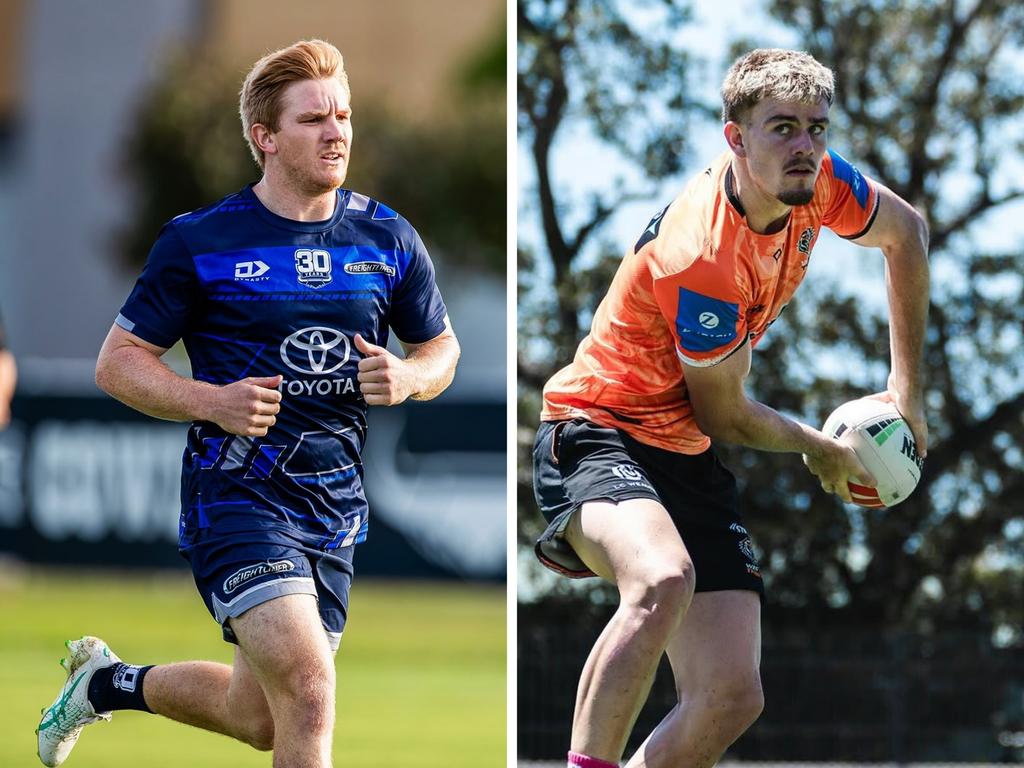 Tom Dearden and Lachlan Galvin. Pictures: Cowboys, Tigers Instagram