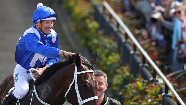 Hugh Bowman and Winx won’t ever see the Melbourne Cup. Picture: Getty Images