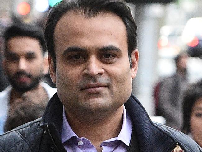 Pankaj Oswal leaves court in Melbourne Picture: AAP Image/Julian Smith