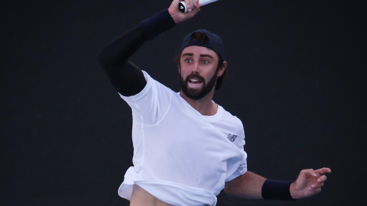 Australian Jordan Thompson during round one of the Australian Open 2024. Picture: David Caird