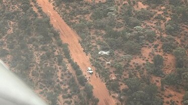 Eight Missing Travellers Rescued - Goldfields-Esperance Region. A group of eight travellers have been rescued in the outback after becoming stranded in their vehicle. The group were spotted by a private air charter service after being reported missing. Picture: WA Police.