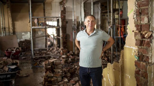 Brendon Bourke surveys the facelift work inside the Telegraph Hotel. Picture: Eddie Safarik