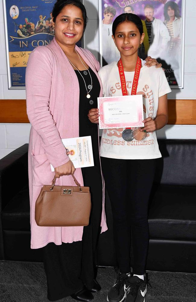 Meg and Alisha Sharma at the Gympie and District Eisteddfod. Picture: Patrick Woods.