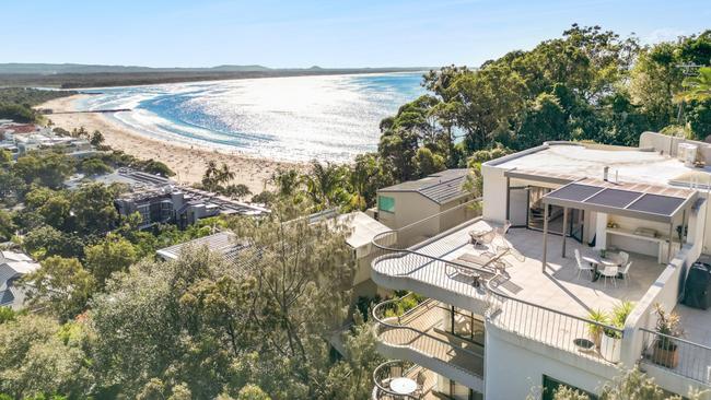 The outlook from 8/70 Upper Hastings St, Noosa Heads, which is set to go to auction in September