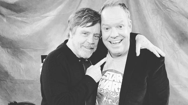 Peter Helliar with Mark Hamill from Star Wars.