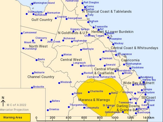 BoM thunderstorm warning