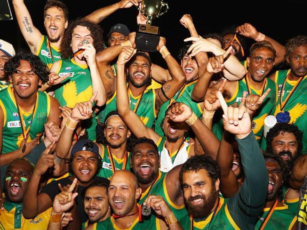 Pioneer won their 32nd CAFL premiership in 2022. Picture: AFLNT.