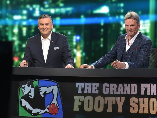 Out: Eddie McGuire and Sam Newman are gone. Picture: Channel 9