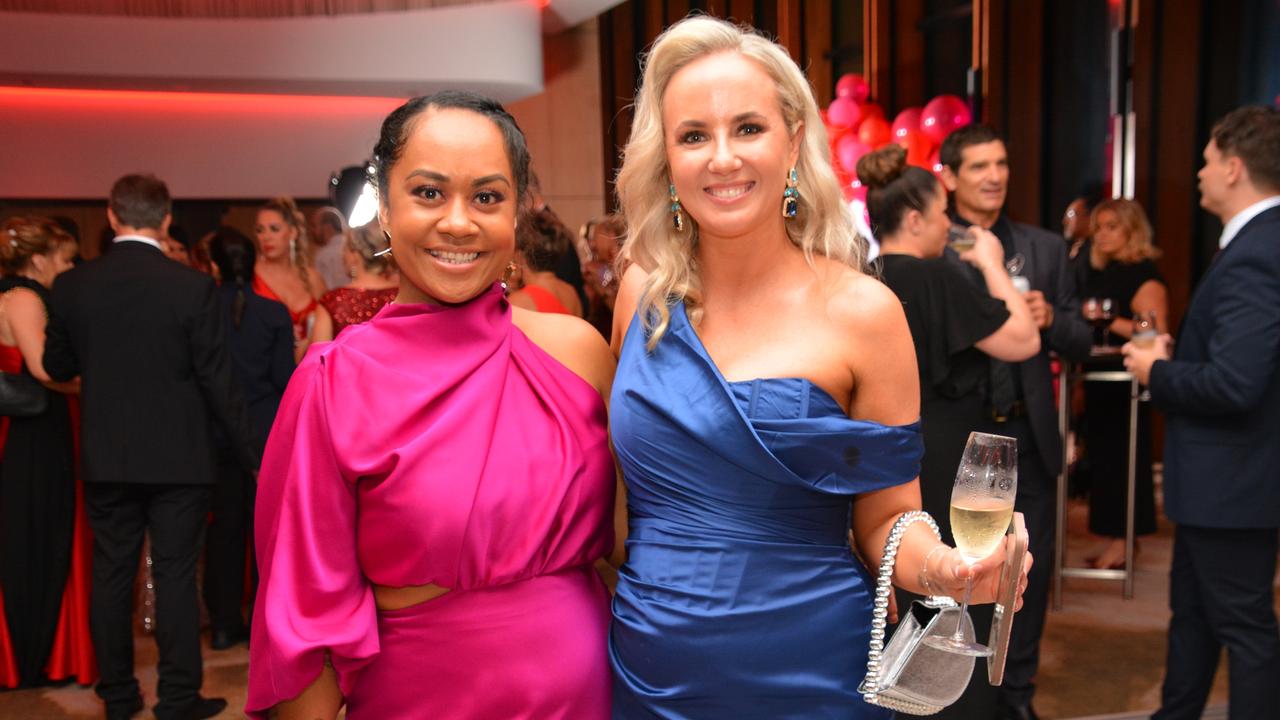 The 2024 FNQ Salvos Champs Ruby Ball at Cairns Convention Centre: Emele Tuinona and Tiana Walker. Picture: Bronwyn Farr