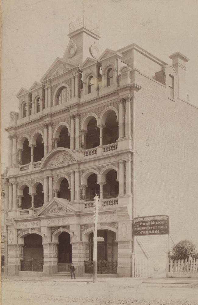 Hawthorn’s Coffee Palace in 1887. Picture: State Library Victoria