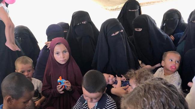 Australian women and children at the Al-Hawl camp in northeast Syria.