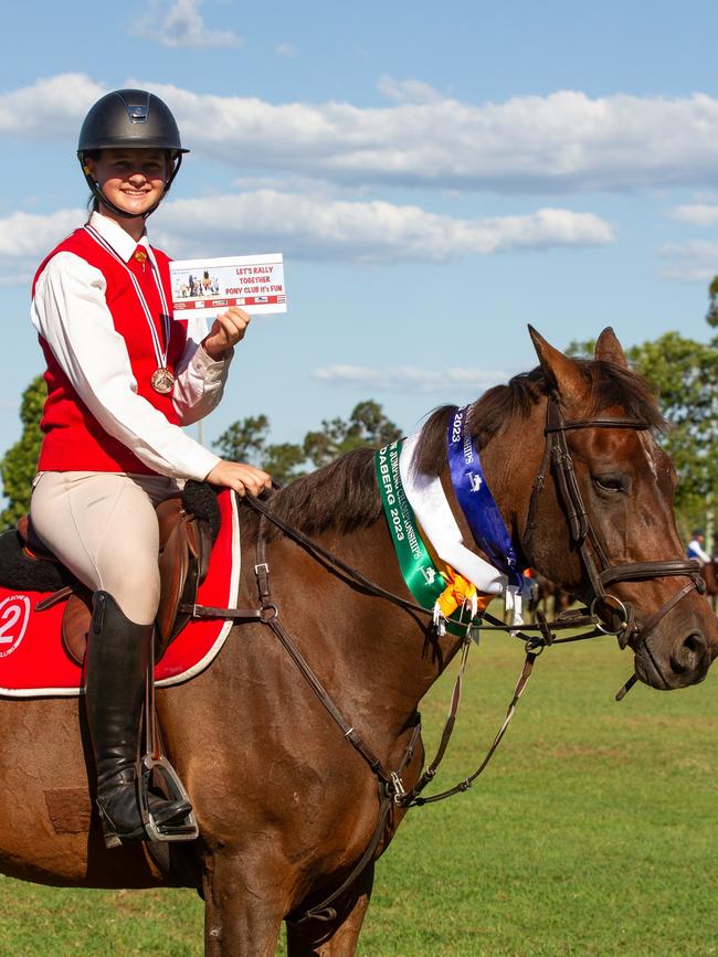 2nd place in the PQC State Showjumping Championships 13 and Under 26 100cm class.