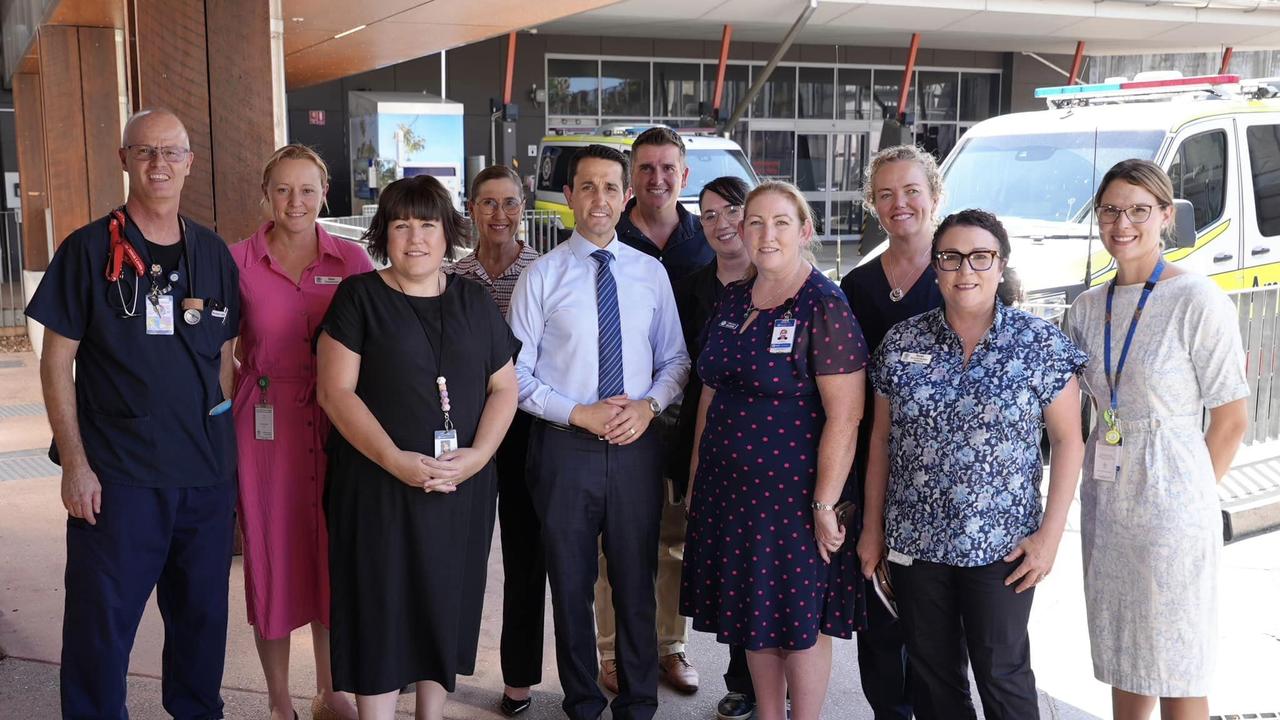 Social media pictures of Queensland Premier David Crisafulli during his visit to North Queensland this week - Premier pictured visiting Rockhampton Hospital Picture facebook