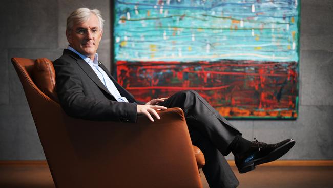 Football Federation Australia chairman Steven Lowyin his office. Picture: Adam Taylor