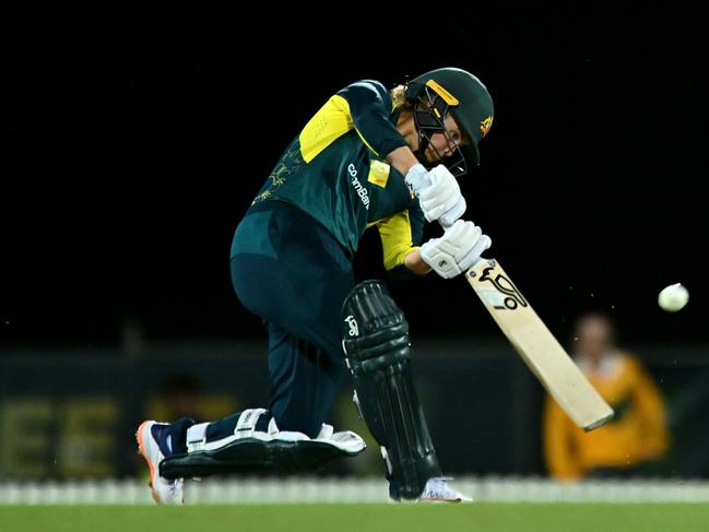 Phoebe Litchfield smashed 10 boundaries on her way to a match-saving half-century. Picture: Getty Images