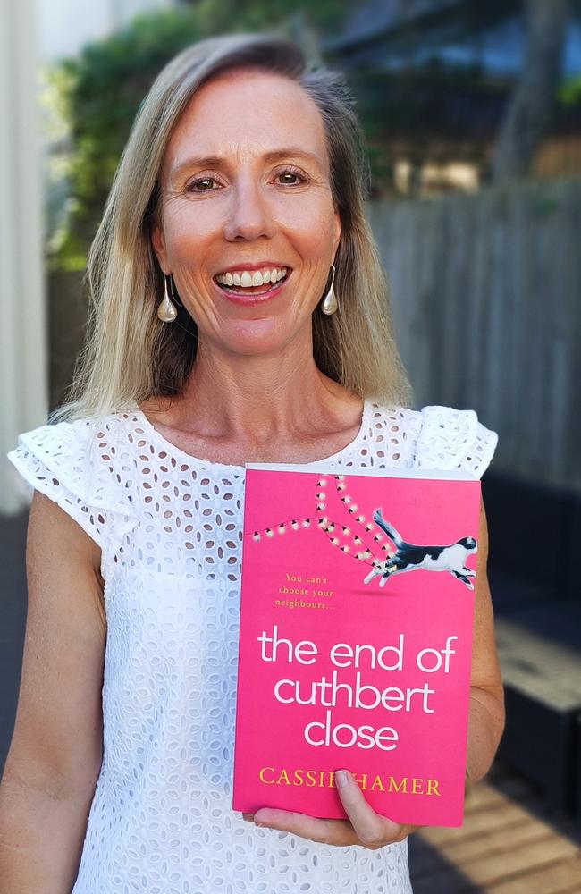 Author Cassie Hamer launches her second novel The End of Cuthbert Close. Picture: Supplied