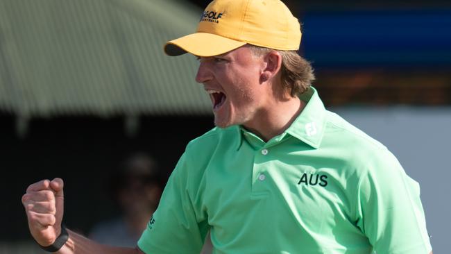 Jasper Stubbs is off to the Masters after winning the Asia-Pacific Amateur Championship at Royal Melbourne Golf Club Photograph by AAC.