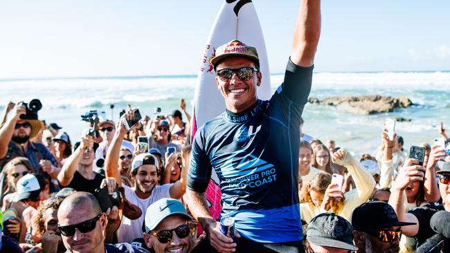 Julian Wilson after winning the Quiksilver Pro Gold Coast.