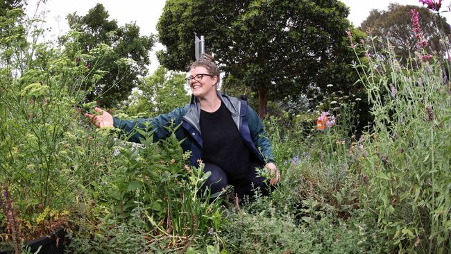 Emma Cutter is leading a campaign to save street gardens. Picture: David Caird