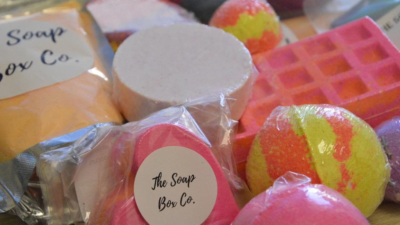 BATH BOMBS: A range of products available at The Soap Box Co. Picture: Rhylea Millar.