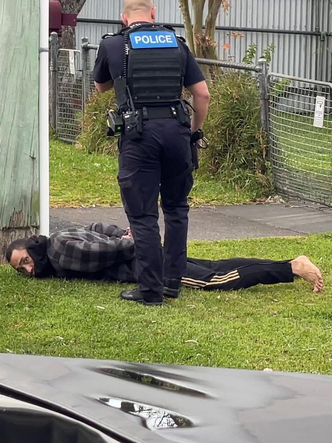 Williams was arrested by police on Ashton St, Labrador about an hour after the crash. Picture: Charlton Hart.