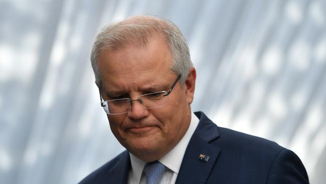 Prime Minister Scott Morrison says Qantas will help with the evacuation of Australians in Wuhan City. Picture: Mick Tsikas/AAP