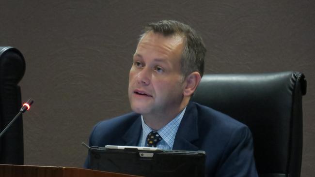 Dubbo mayor Ben Shields at a meeting of council in 2021. Picture: Ryan Young