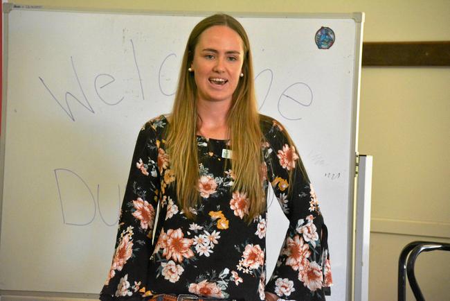 RURAL DREAM: RCS representative Bec Clapperton shares her dreams and journey at the Burnett Inland's Women in Ag Day in Durong on March 3. Picture: Jessica McGrath