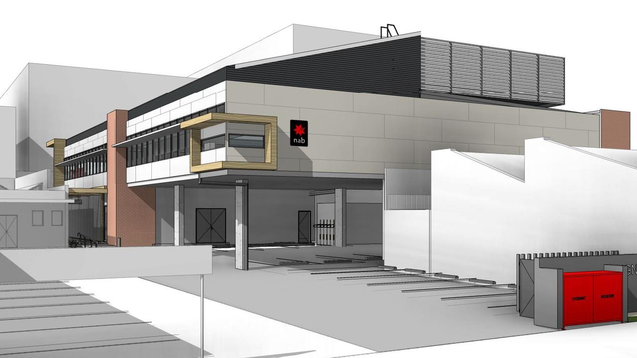 PROPOSED: Architectural designs and layouts for the proposed new National Australia Bank branch on Ruthven Street in Toowoomba City.