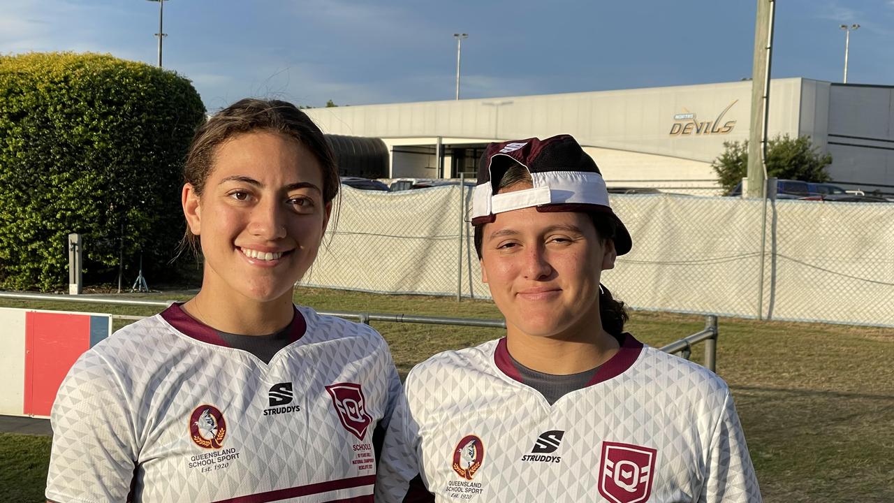 Tavarna Papalii, left, with a teammate.