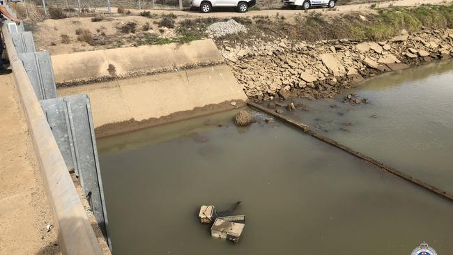 A man riding his bike spotted the ATM in the river.