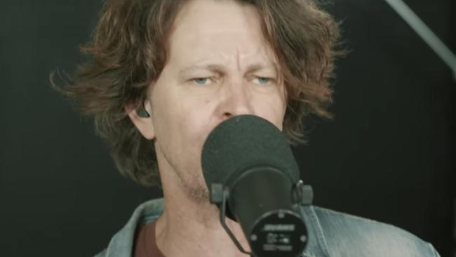 Bernard Fanning performs during Powderfinger’s One Night Lonely YouTube gig. Picture: YouTube