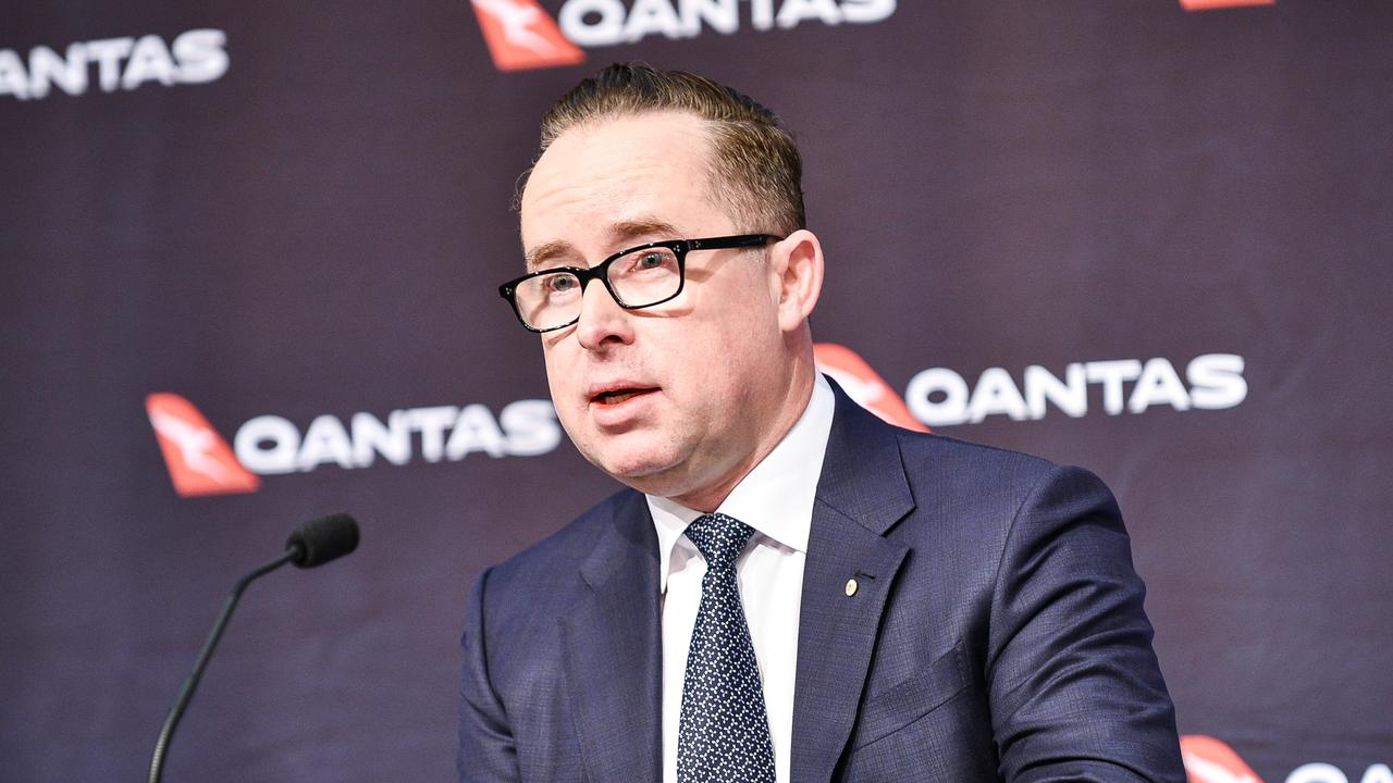 Qantas chief executive Alan Joyce said since the reopening of the Queensland border with Victoria and NSW, close to 200,000 fares had been sold in the past 72 hours. Picture: NCA NewsWire/Flavio Brancaleone