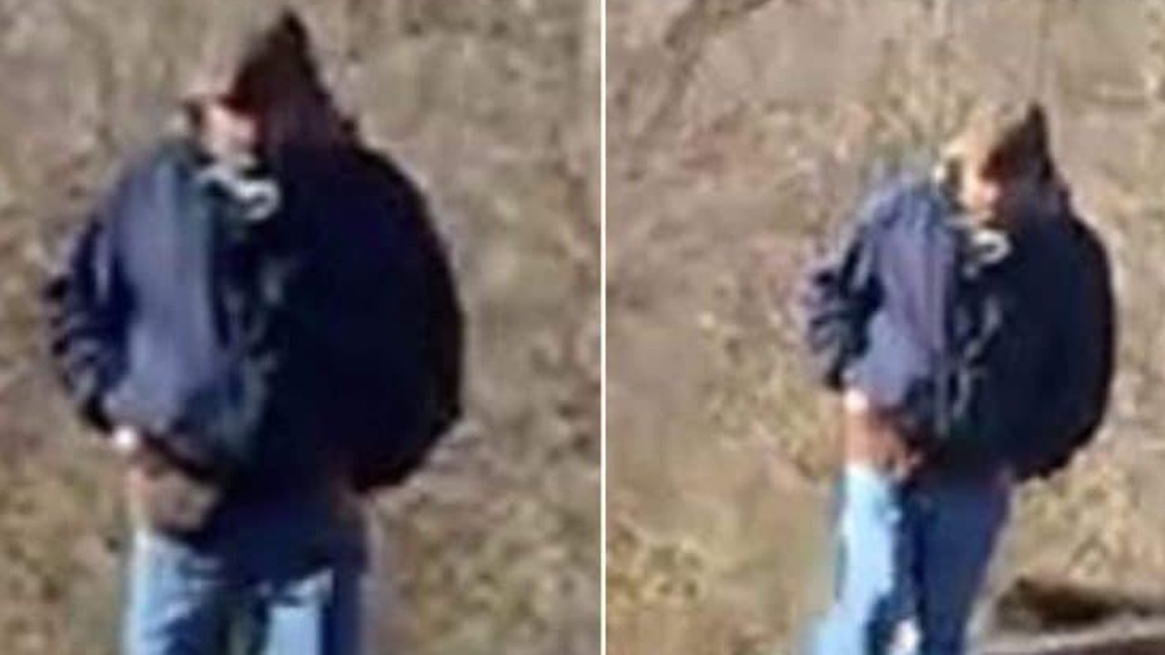 The man police suspect murdered Libby German, 14, and Abby Williams, 13, was filmed by Libby on her phone (above). Picture: Indiana State Police.