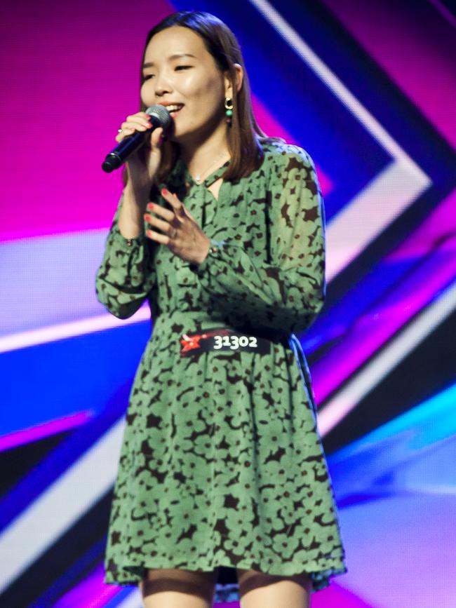 Dami Im performing on X Factor.