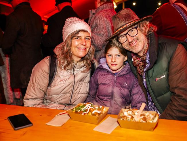Willie Smith's Midwinter Festival Huonville - Bronwyn, Berrima and Reinhard Reading. Picture: Caroline Tan