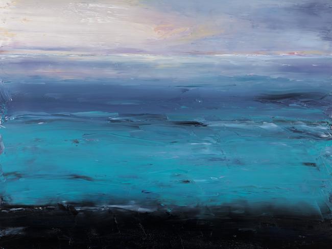 Geoff Dyer’s oil on linen <i>Waterline #3</i>.