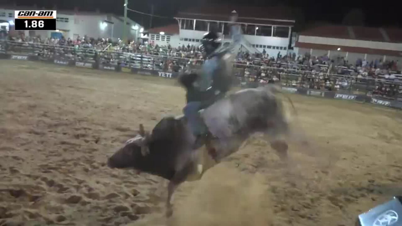 Jack Brodrick's wild ride on Alpha Blokes Warden at the PBR Beaudesert Invitational