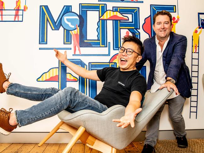 18-03-21 - Airtasker CEO Tim Fung and chair James Spenceley for a weekend story ahead of the company's blockbuster IPO next week. Picture Ryan Osland