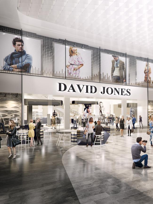 A render of the new-look David Jones. Picture: Supplied