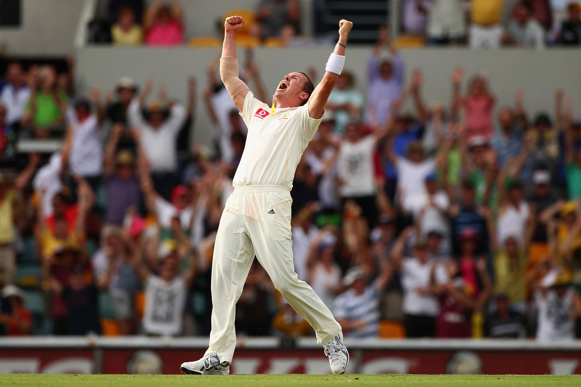 <h2>Peter Siddle’s birthday hat trick (2010)</h2><p>&nbsp;</p><p>A video that lives rent-free in the head of all Australians, few will forget Peter Siddle’s 26th Birthday hat trick. Mark Taylor’s voice soundtracked one of the most memorable three-wicket hauls in Ashes history. Against a dominant English side, Siddle got Paul Collingwood and then Alastair Cook both caught to slip in consecutive balls. Then, a nervy Stuart Broad stepped up to the crease, with Siddle then placing the perfect in-swinger that struck Broad on the foot and was given out lbw.</p><p>&nbsp;</p><p><iframe title="YouTube video player" src="https://www.youtube.com/embed/3gSVa3AZa8Q" width="560" height="315" frameborder="0" allowfullscreen="allowfullscreen"></iframe></p>