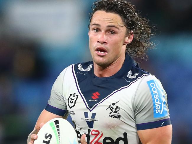 Nicho Hynes will leave the Storm for the Sharks. Picture: Chris Hyde/Getty Images