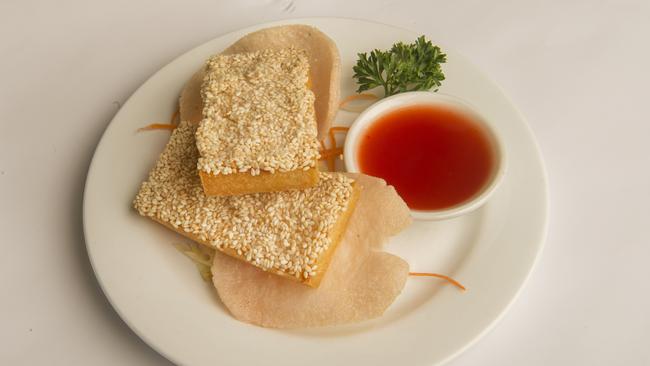 Sesame prawn toast is a favourite at Jin Yang Chinese Restaurant in Kangaroo Flat. .Picture: ROB LEESON