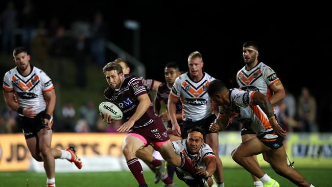 The win moves the Sea Eagles into the top four. Photo by Cameron Spencer/Getty Images.