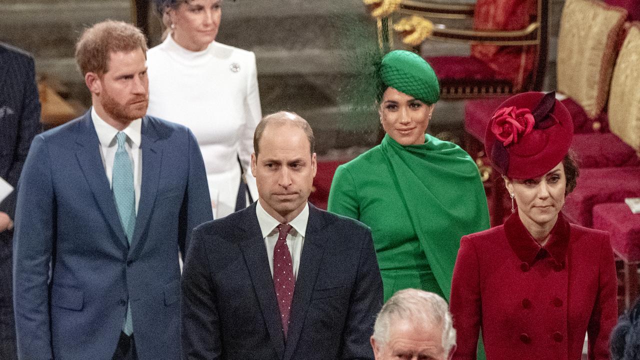 The last time the Sussexes and the Cambridges were all together was for the Commonwealth Day service in March 2020. Picture: Phil Harris/WPA/Getty Images